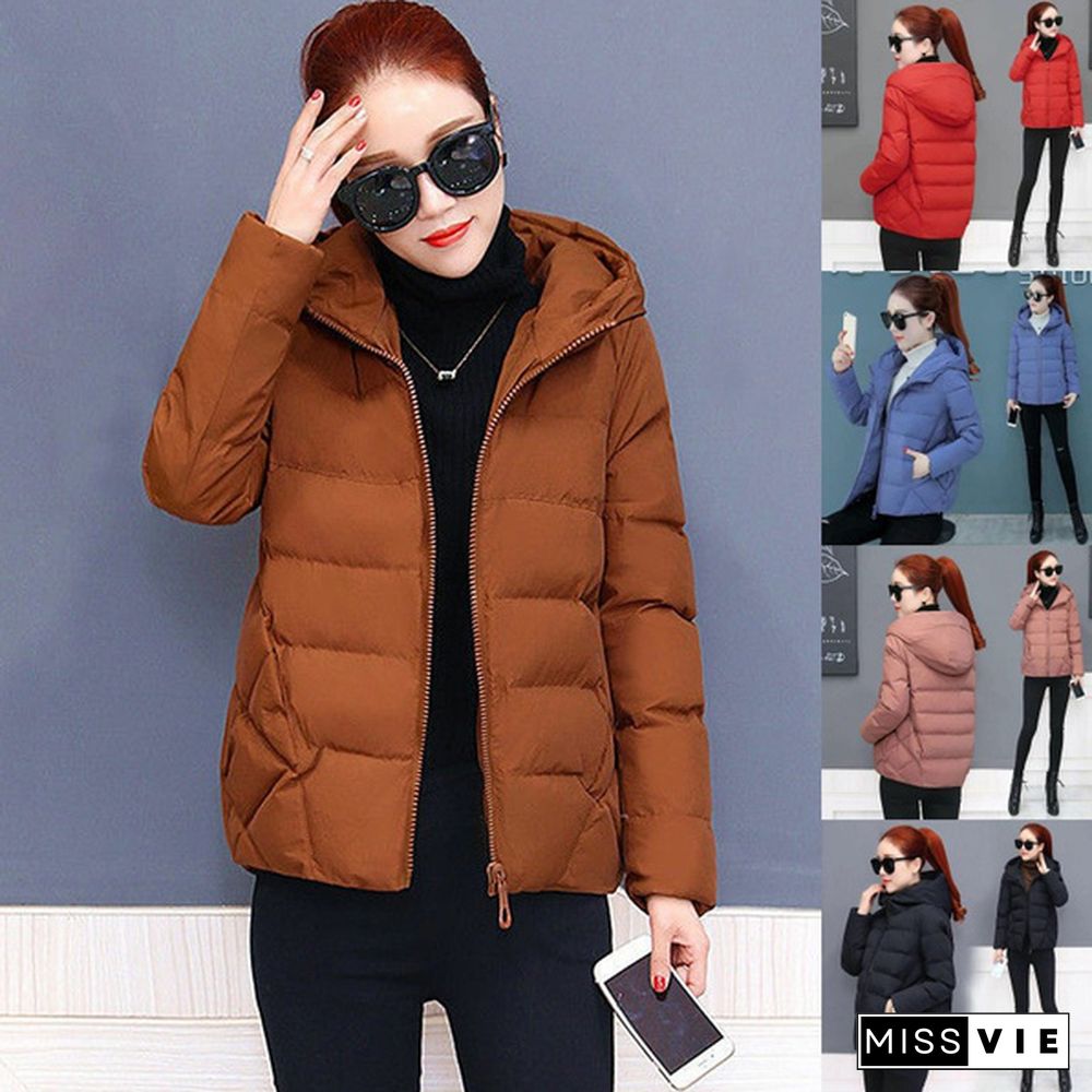 Women's Winter Jacket New Large Loose Hooded Cotton Padded Jacket Short Coat Cotton Padded Women's Winter Wear