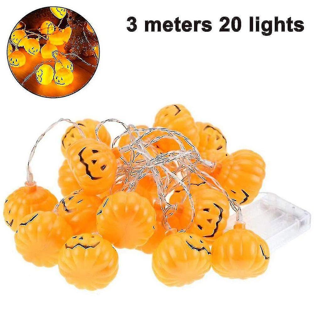 Halloween String Light Decoration Battery Pumpkin Shaped Led Light， 3m