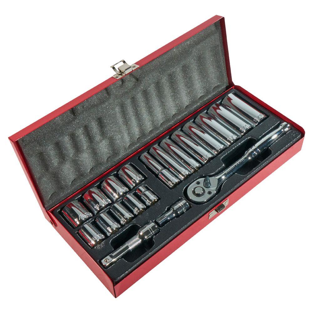 20-Piece 3/8 In. Drive Socket Set ;