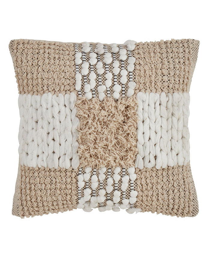 Saro Lifestyle Moroccan Cross Decorative Pillow， 18