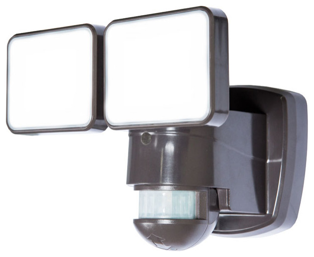 Heath Zenith HZ 5846 2 Light 7 1/4 quotW Integrated LED Outdoor Dual   Transitional   Outdoor Flood And Spot Lights   by Buildcom  Houzz