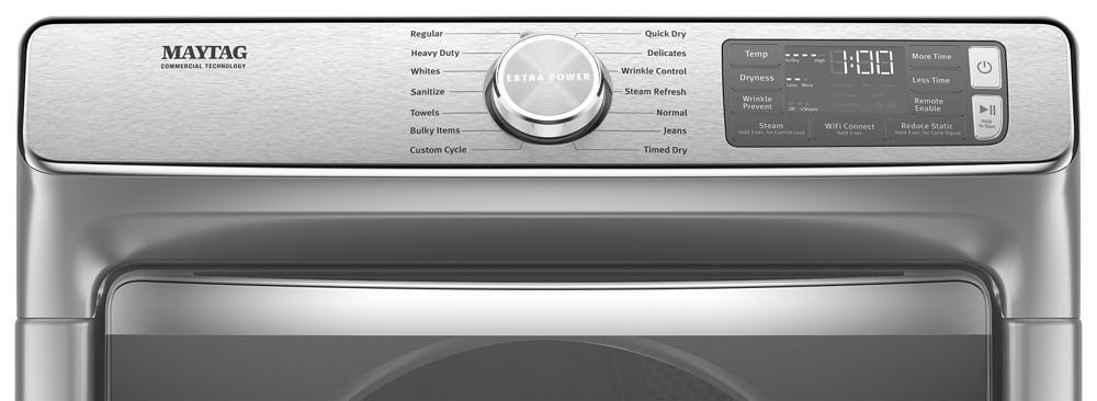 Maytag MED8630HC Smart Front Load Electric Dryer With Extra Power And Advanced Moisture Sensing With Industry-Exclusive Extra Moisture Sensor - 7.3 Cu. Ft.