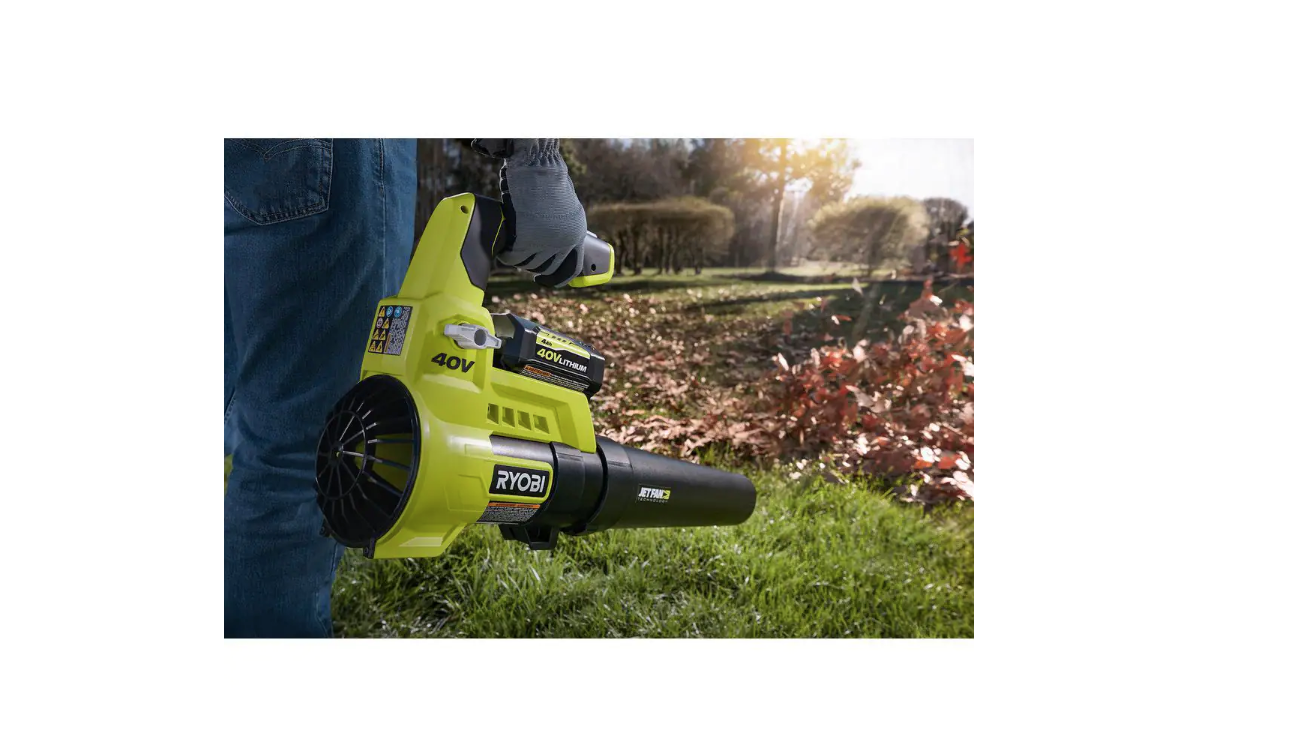 RYOBI RY40408BTLVNM 40V 110 MPH 525 CFM Cordless Battery Variable-Speed Jet Fan Leaf Blower (Tool-Only)