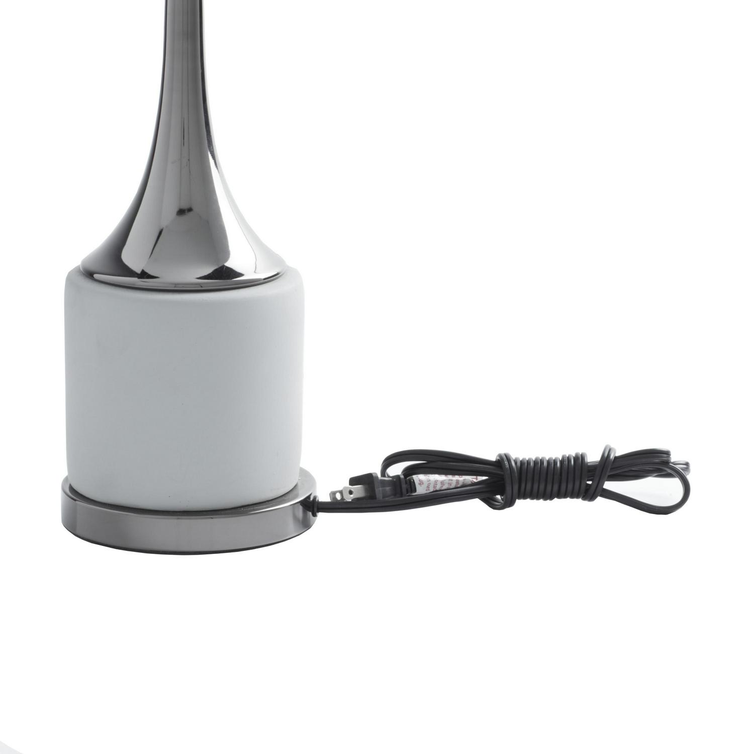 DecMode Gray Metal Traditional Table Lamp 23