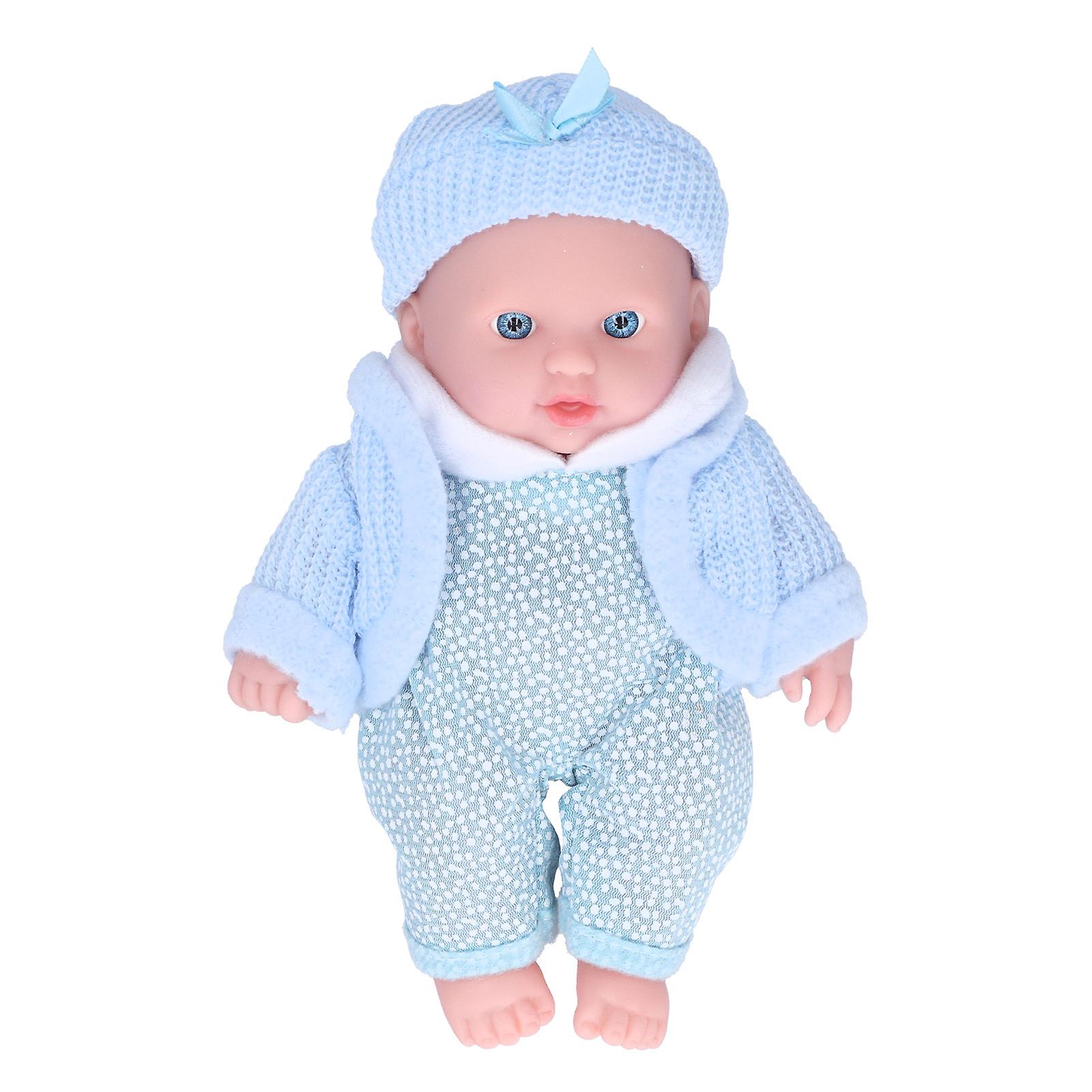 8 Inch Light Skintone Baby Simulation Doll Play House Fashion Reborn Baby Doll Toys(q8g-001 )