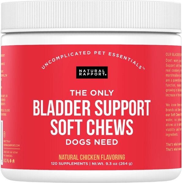 Natural Rapport The Only Bladder Support Soft Chews Dogs Need， 120 count