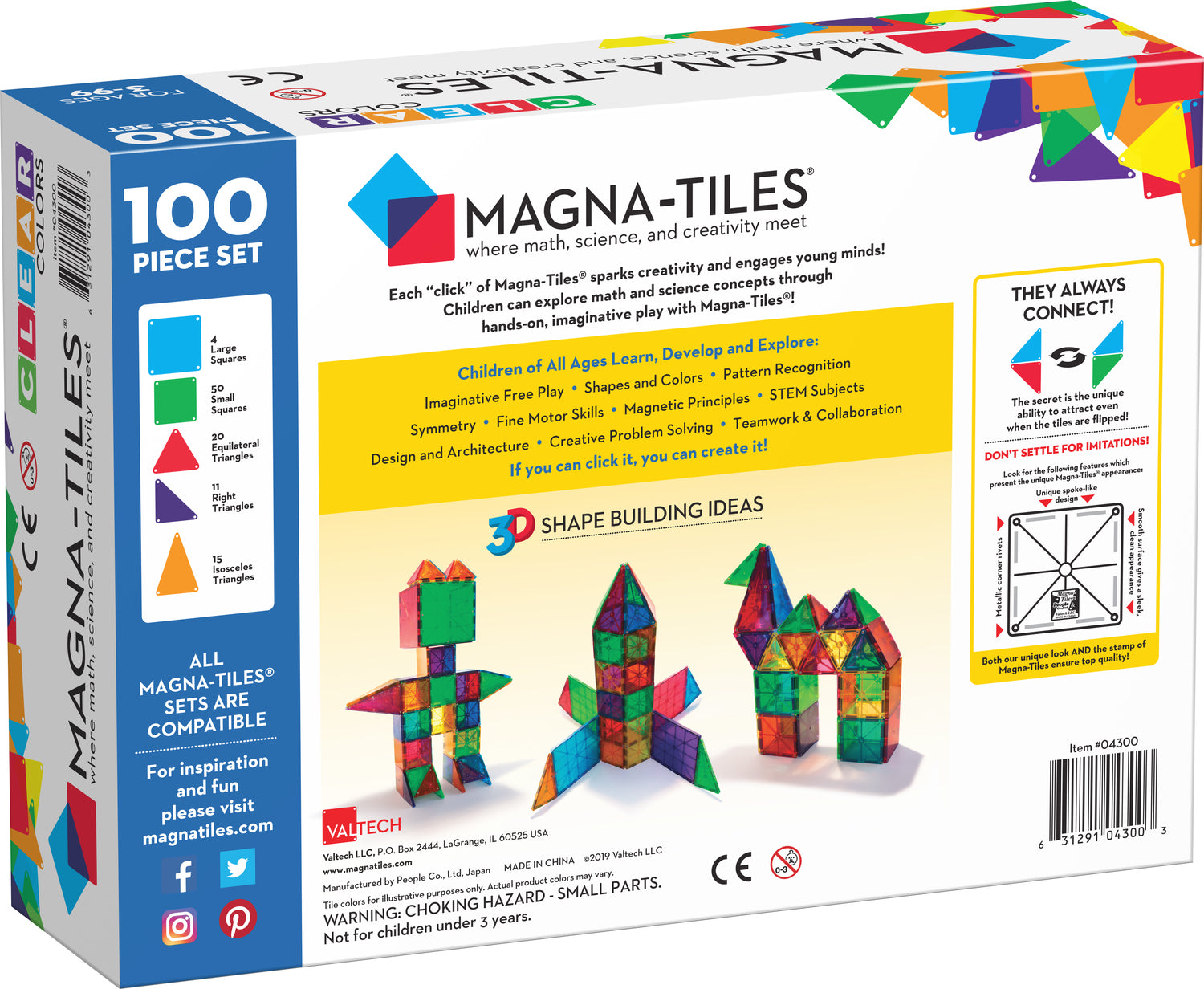 Magna Tiles 100 Piece Clear