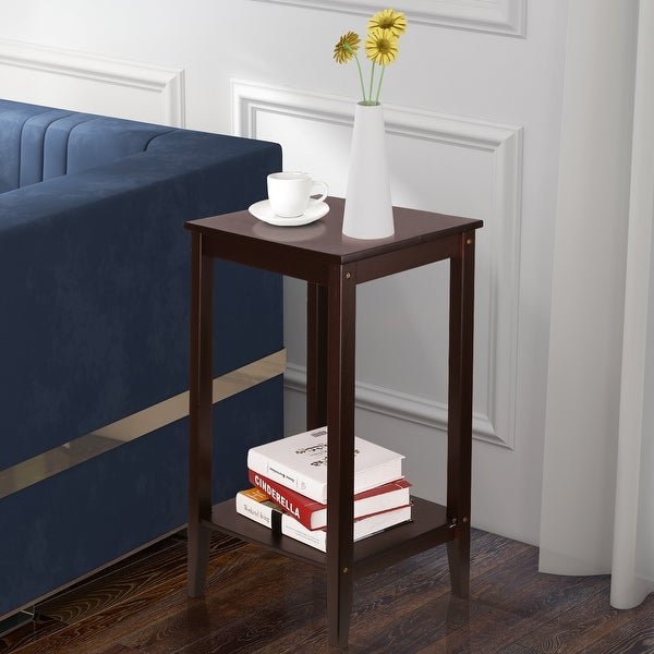 Nightstand， Bed Side Table with Shelf， Night Stand for Bedroom， End Table for Closet， Dorm， Living Room