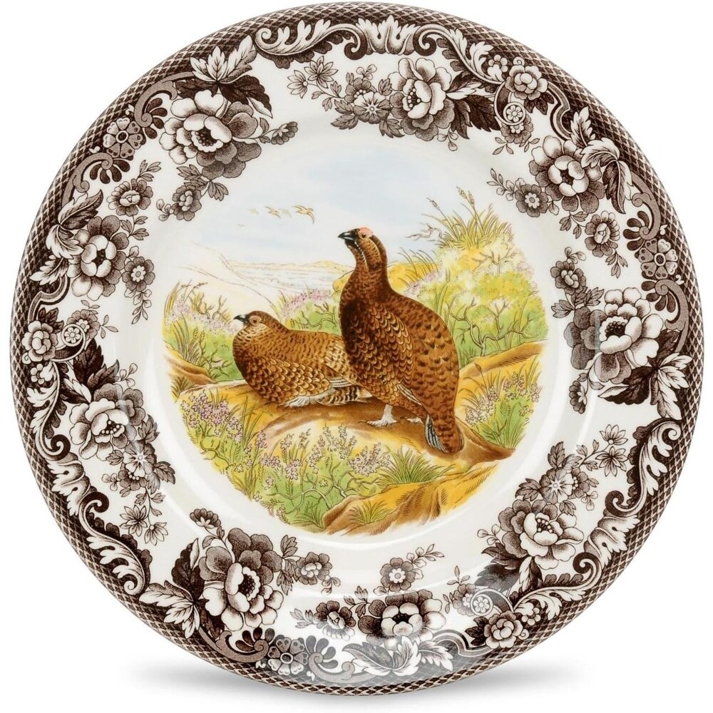 Spode Woodland Dinner Plate Birds Motif   10.5