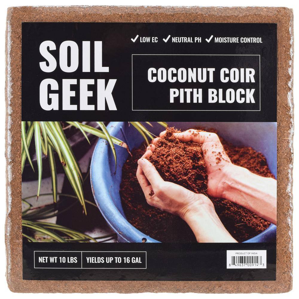 Arcadia Garden Products 10 Lbs. Organic Coconut Coir Pith Block Soilless Grow Media Soil Amendment SG03