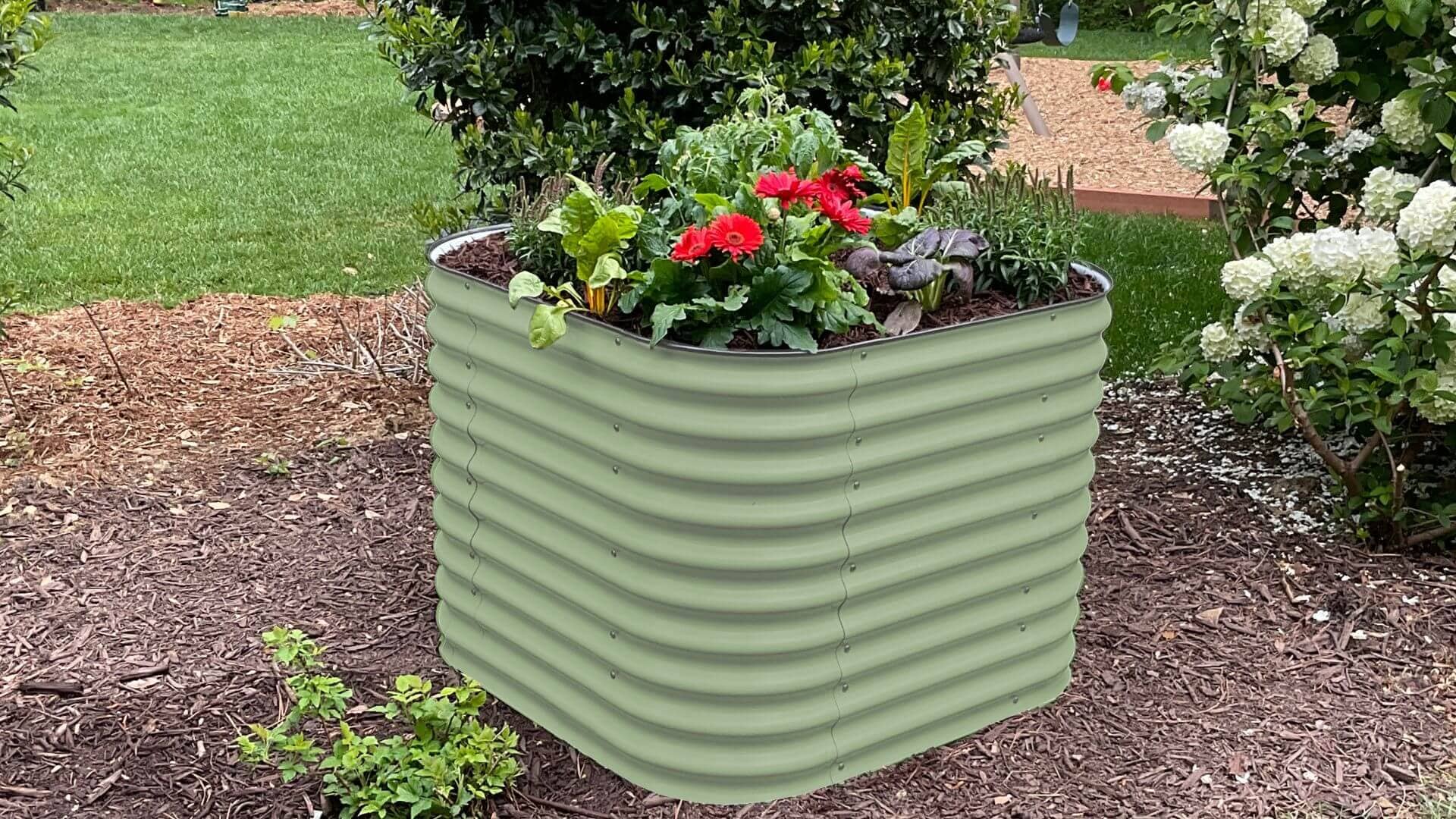 VegHerb's 6-in-1 Metal Raised Garden Bed (32