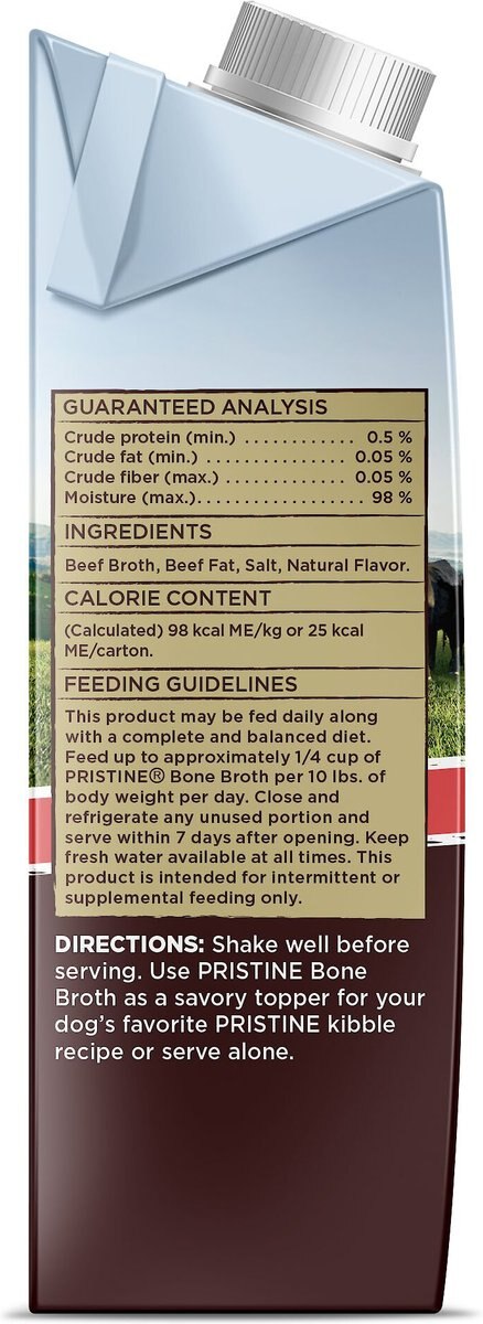 Castor and Pollux PRISTINE Grass-Fed Beef Bone Broth Grain-Free Dog Food Topper