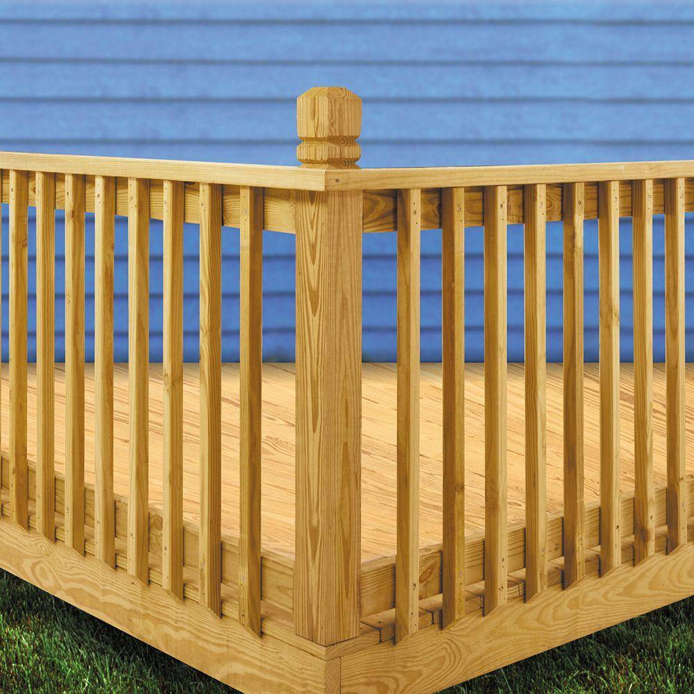 WeatherShield 2 in. x 2 in. x 42 in. Wood Pressure-Treated Mitered 1-End B1E Baluster (16-Pack) 186709