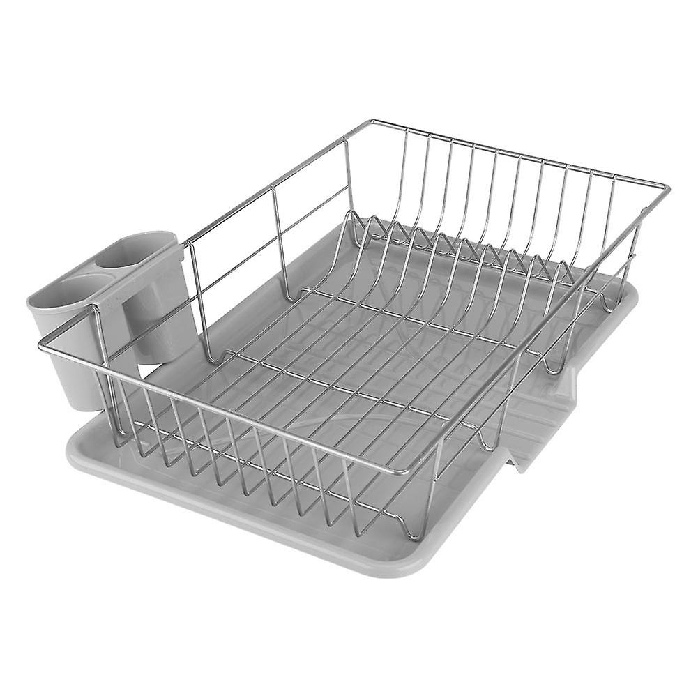 Metal Dish Storage Rack Drainer Kitchen Utensils Tableware Holder Drying Tray