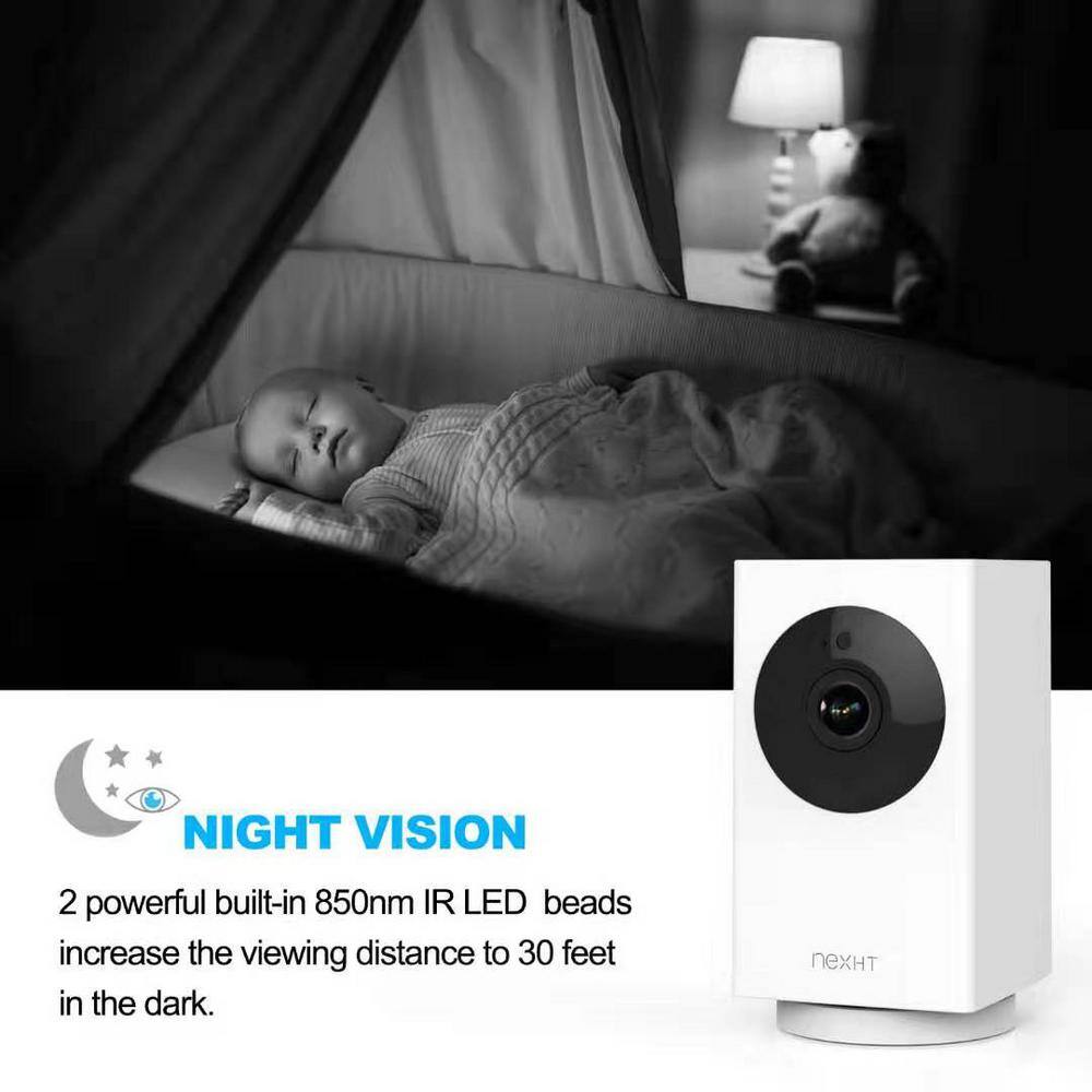 NexHT Smart WiFi 1080p Wireless Security Camera with Night Vision 2-Way Audio Cloud Storage Auto Track PanTiltZoom 86316