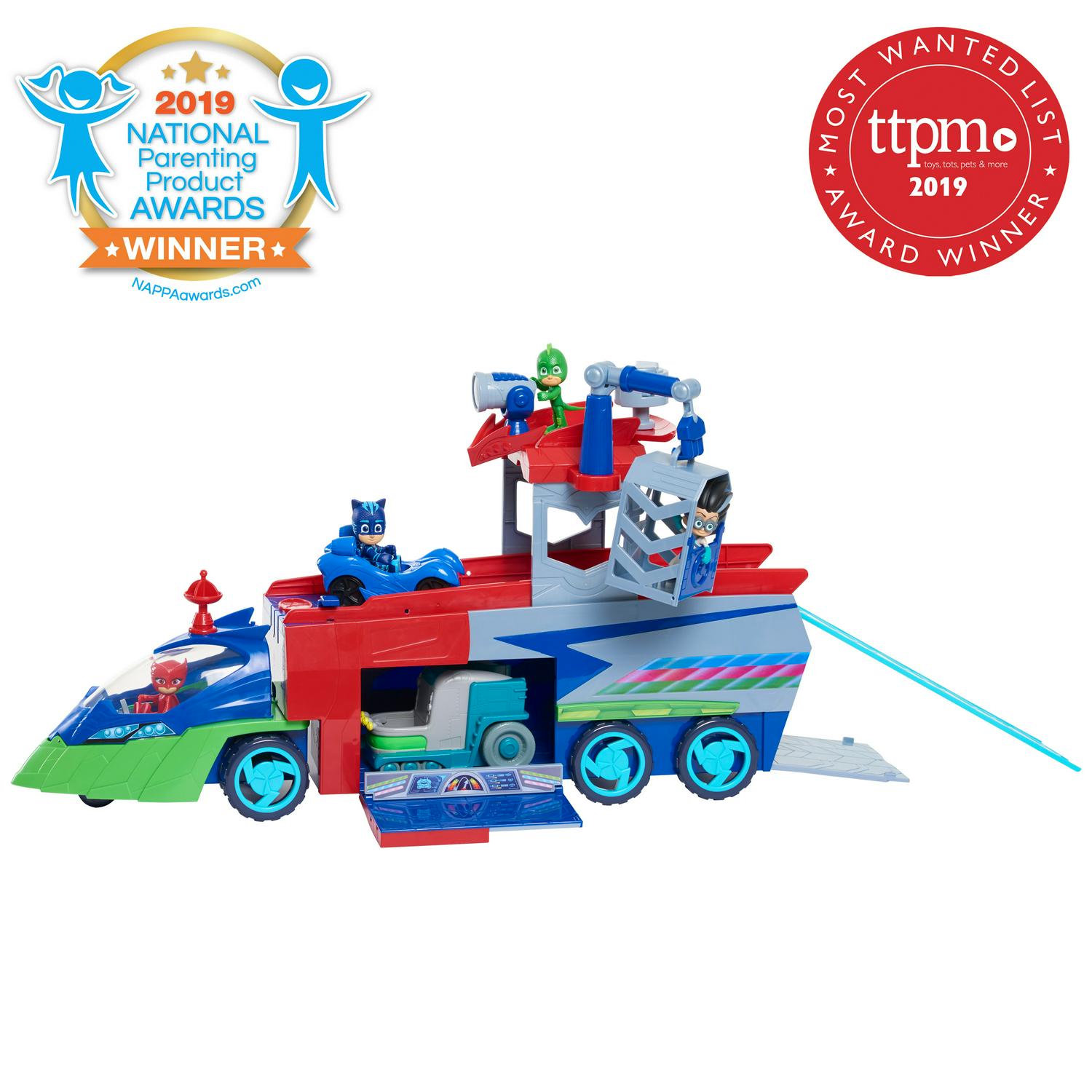 PJ Masks PJ Seeker Vehicle Playset with Lights and Sounds Includes Catboy and CatCar Stores Up to 4 Vehicles Kids Toys for Ages 3 up  Crowdfused