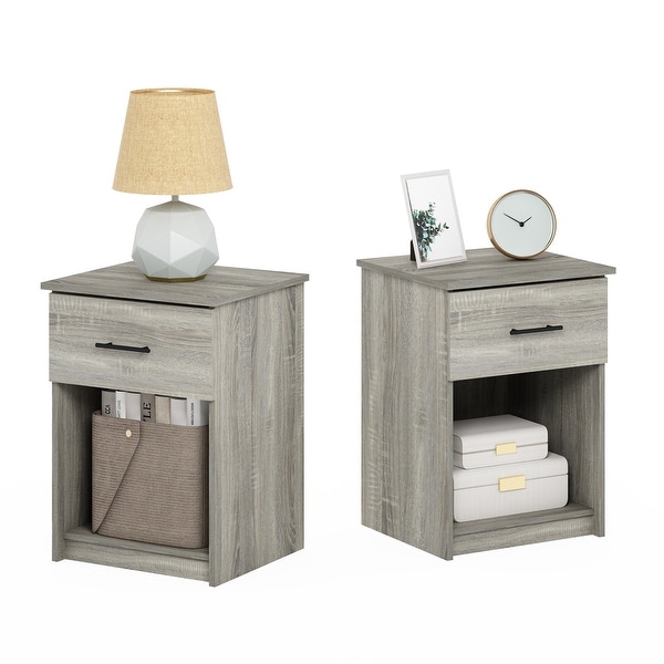 Furinno Tidur Nightstand with Handle with One Drawer