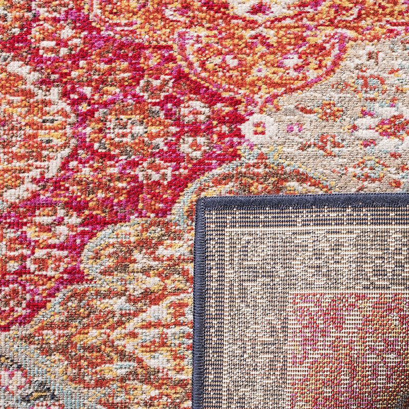 Safavieh Red/Aqua Montage Lyra Rug