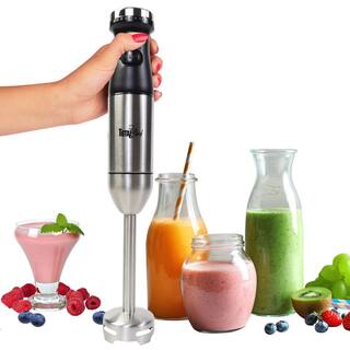 Total Chef Variable Speed Immersion Hand Blender 225 W with Turbo Boost Black and Stainless Steel TCHB01