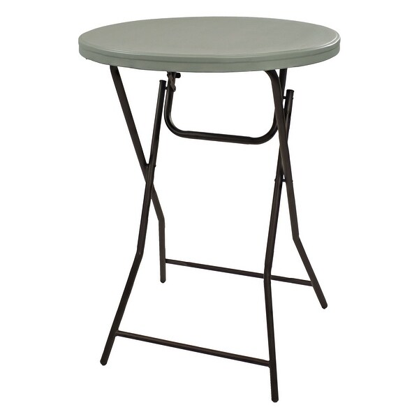 Folding Round Patio BarHeight Table