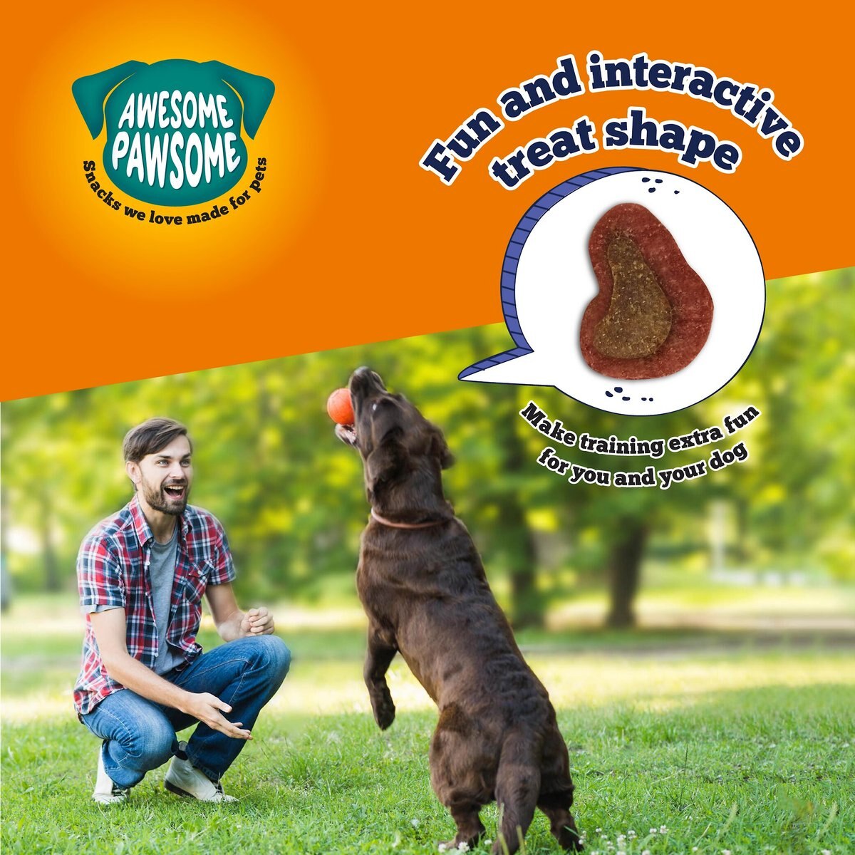 Awesome Pawsome Beefy Bites Dog Treats， 3-oz bag