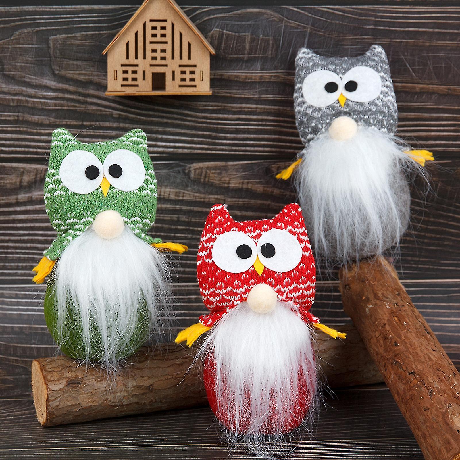 Christmas Doll Cartoon Owl Long-legged Dwarf Dolls Faceless Dwarf Doll Desktop Stuffed Toy Decor