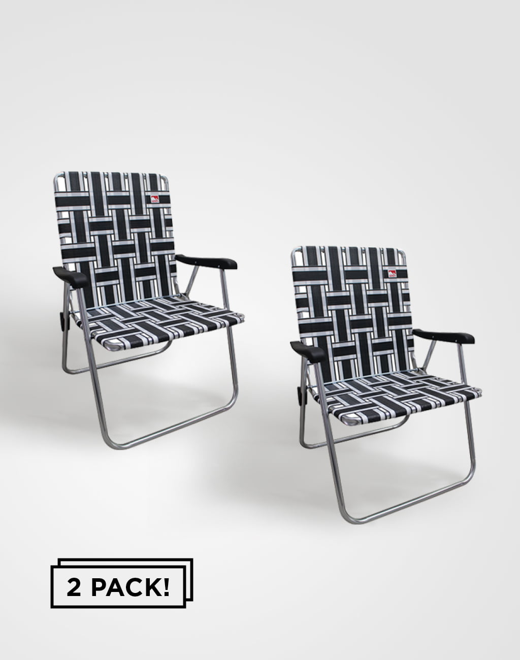 Outdoor Spectator Camping Chairs, Black and White