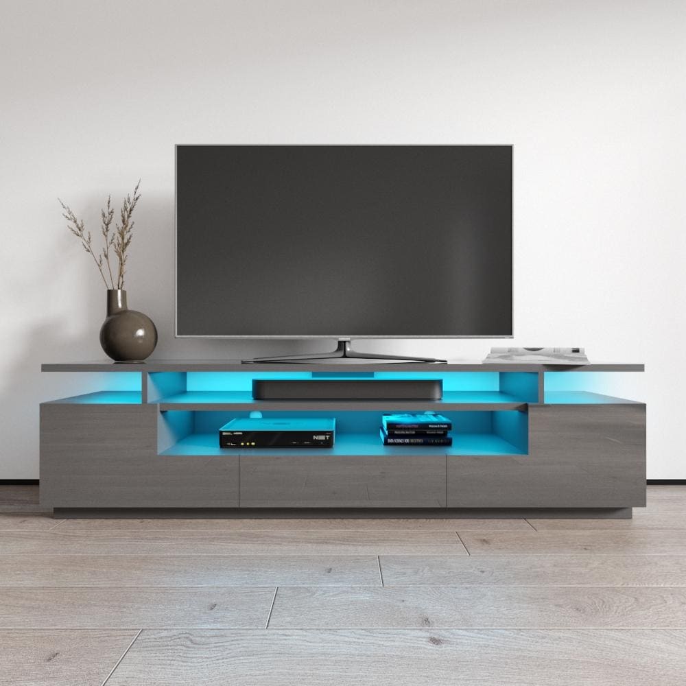 Strick   Bolton Sparkes 77 inch High Gloss TV Stand with LED Lights