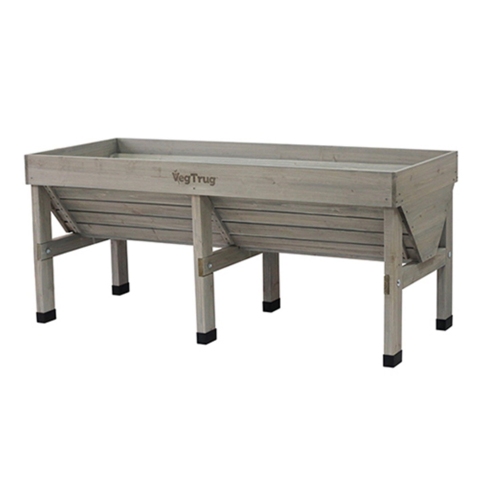 VegTrug Wood Elevated Planter Bed, Gray