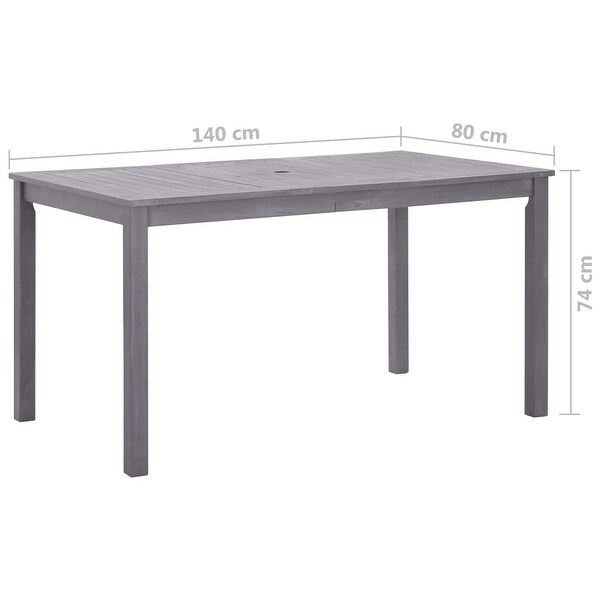 vidaXL Patio Table Gray Wash 55.1