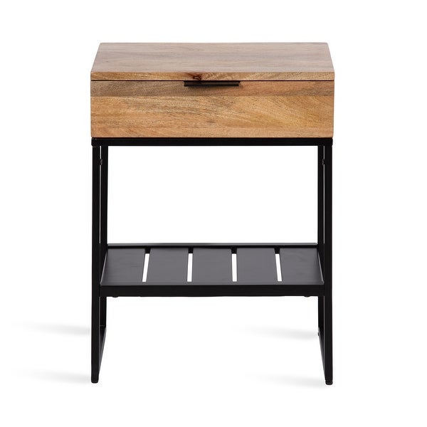 Kate and Laurel Malone Wood and Metal Side Table