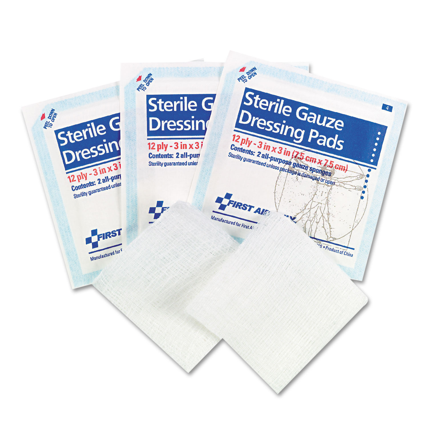 SmartCompliance Gauze Pads by First Aid Onlyandtrade; FAOFAE5005