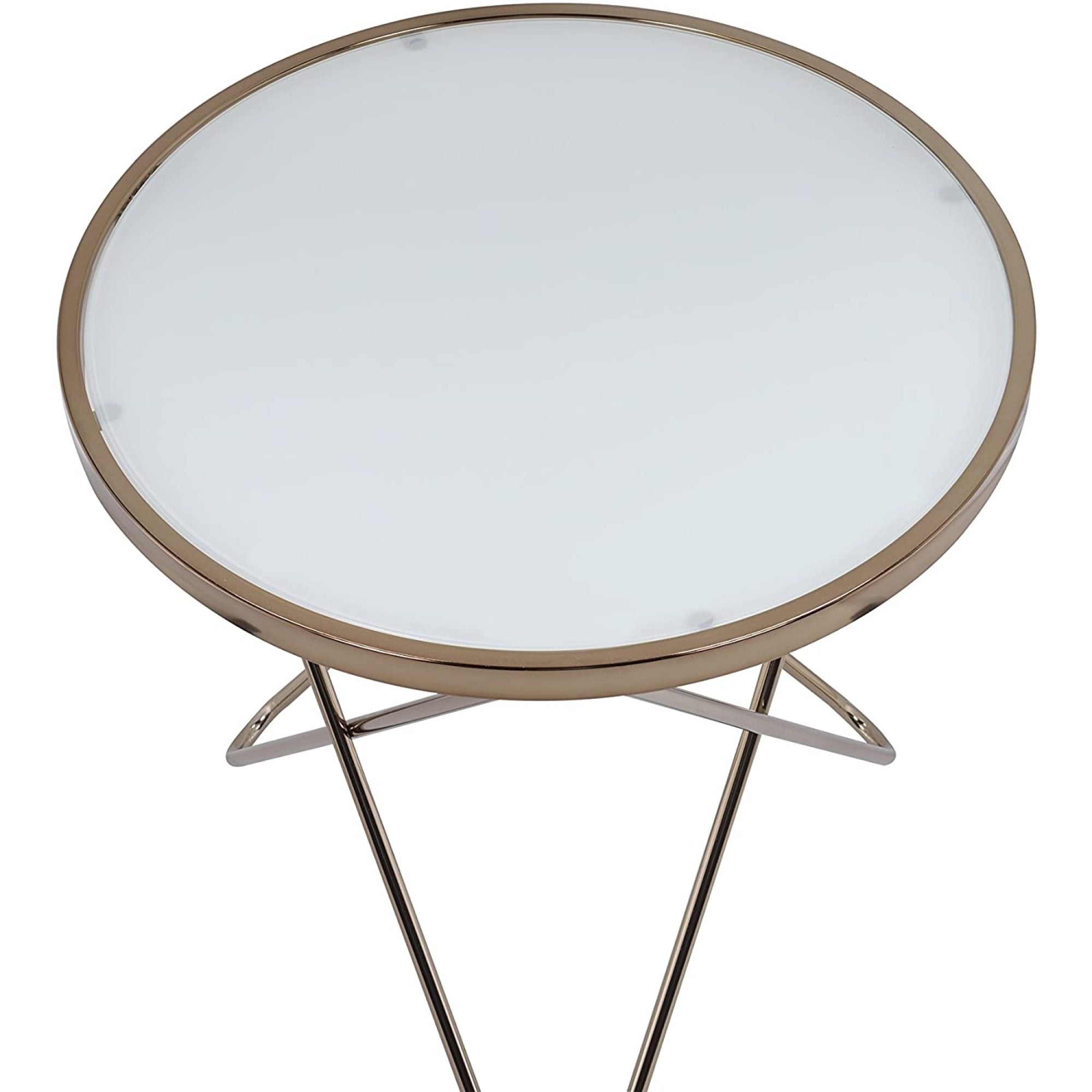 ACME Furniture Valora Coffee Table in Champagne & Frosted Glass