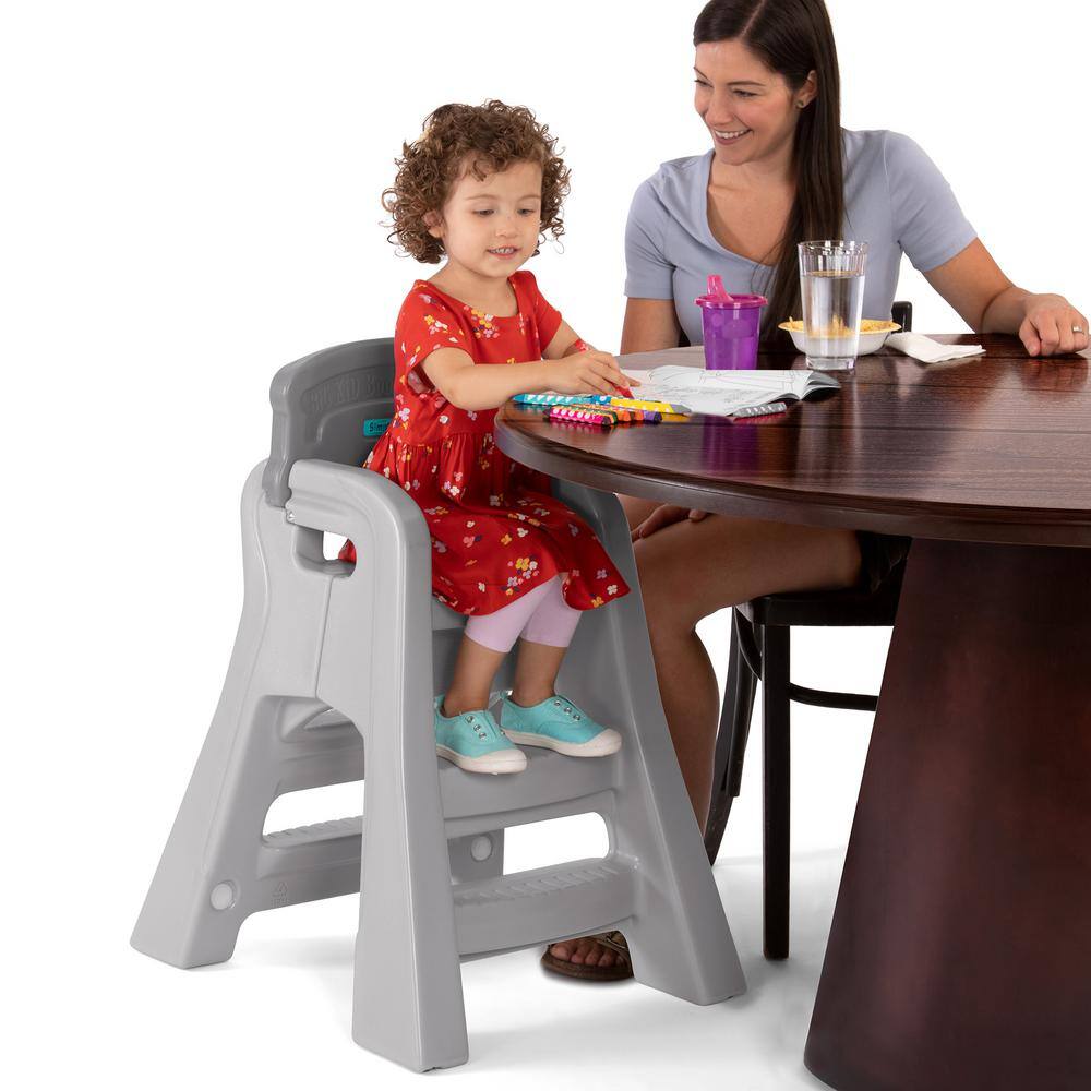 Simplay3 Gray Booster Kids Dining Chair 421010-01