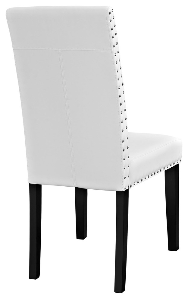 Parcel Dining Faux Leather Side Chair   Transitional   Dining Chairs   by Simple Relax  Houzz