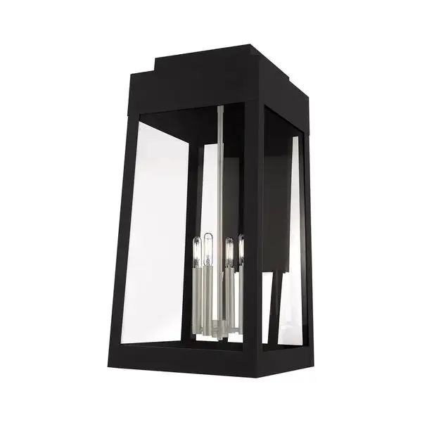 Livex Lighting Oslo 4-Light Black Outdoor Wall Lantern - 13.75