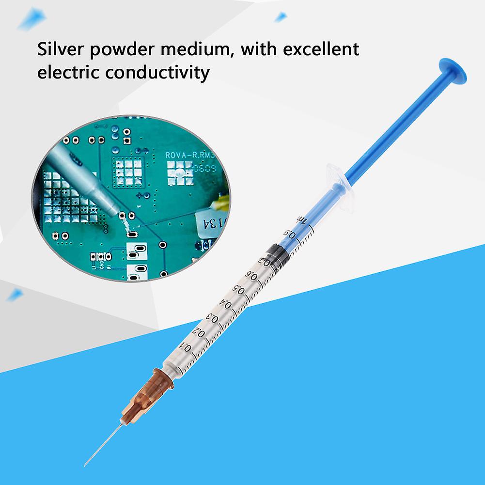 Conductive Silver Paste Adhesive Silver Paint Pen For Keyboard Pcb Repair (0.7ml)