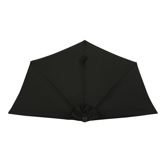 9 x27 X 4 5 x27 Lanai Half Patio Umbrella Black Island Umbrella