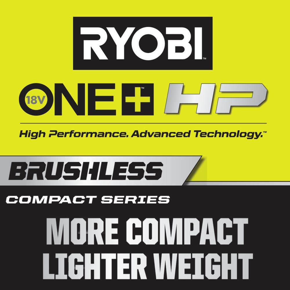 RYOBI ONE+ HP 18V Brushless Cordless Compact 1/2 in. Drill and Impact Driver Kit with (2) 1.5 Ah Batteries, Charger and Bag PSBCK01K