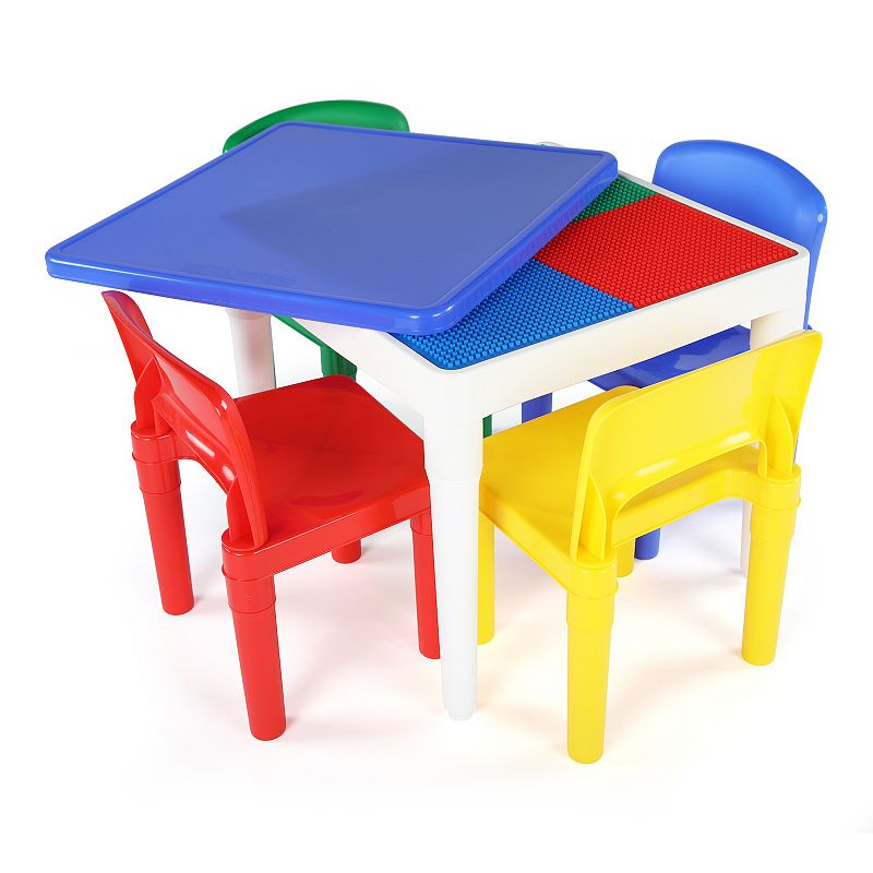 Humble Crew 2-in-1 Square Construction Table and 4 Chair Set