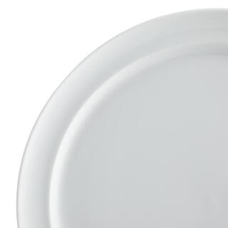 Martha Stewart Living 12-Piece Rim Pattern White Porcelain Dinnerware Set (Service for 4) 127363.12R