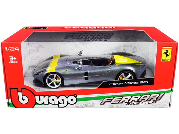 Bburago 26027  Ferrari Monza SP1 Silver Metallic w...