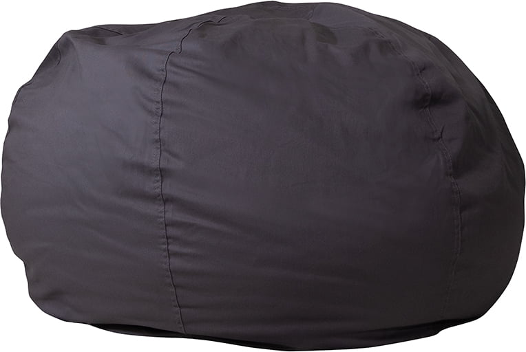 Oversized Solid Gray Bean Bag Chair for Kids and Adults