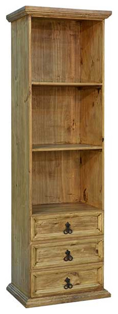 Rustic Narrow Tall Wood Bookcase   Rustic   Bookcases   by san carlos imports llc  Houzz