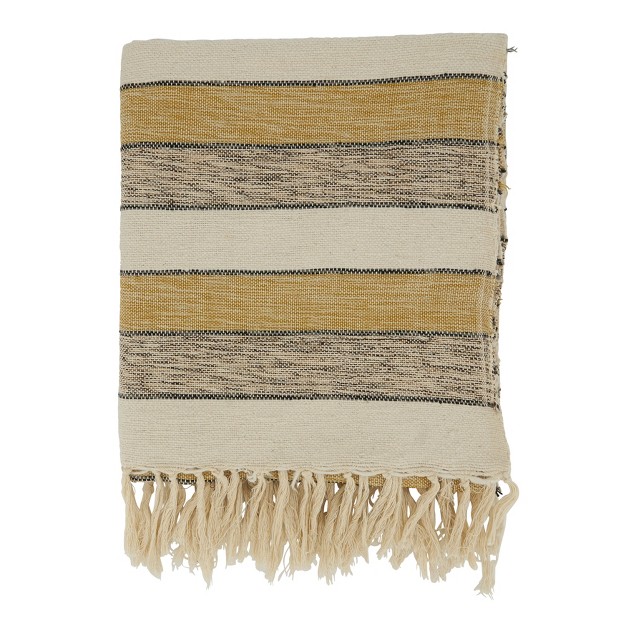 Saro Lifestyle Saro Lifestyle Striped Throw 50x60 Inches Multicolored