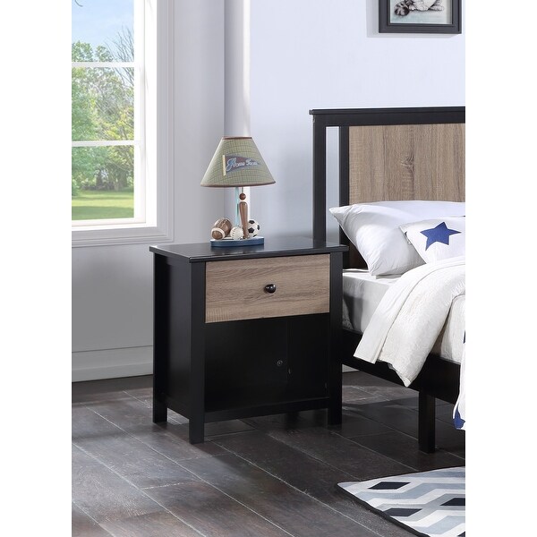 Modern Rectangle Bedside Furniture Night Stand， End Table with with Drawer andStorage Shelf for Bedroom Living Room Office Lounge - - 37955985