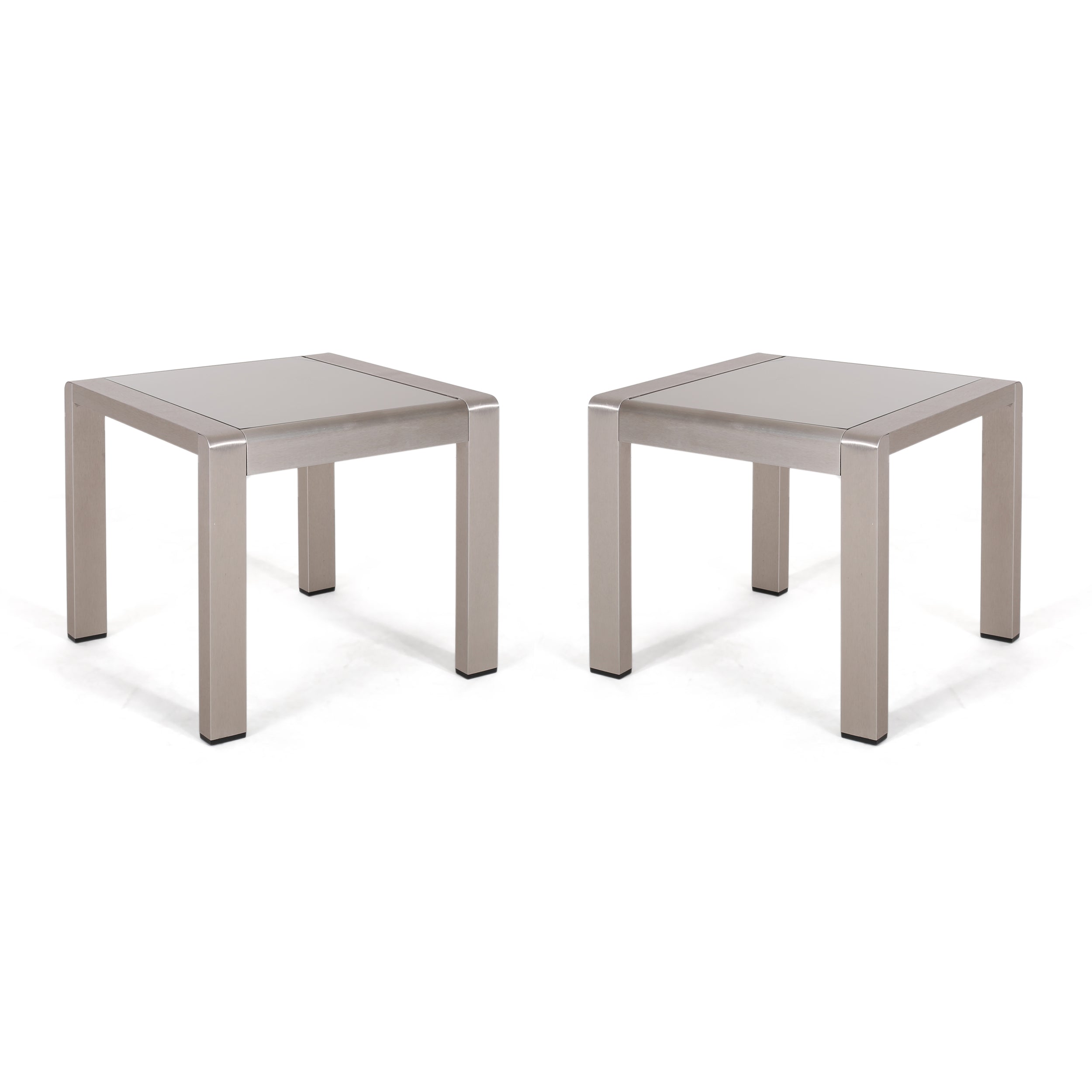 Cherie Coral Outdoor Aluminum Side Table (Set of 2)