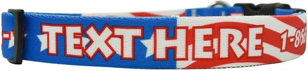 Yellow Dog Design Americana Polyester Personalized Standard Dog Collar