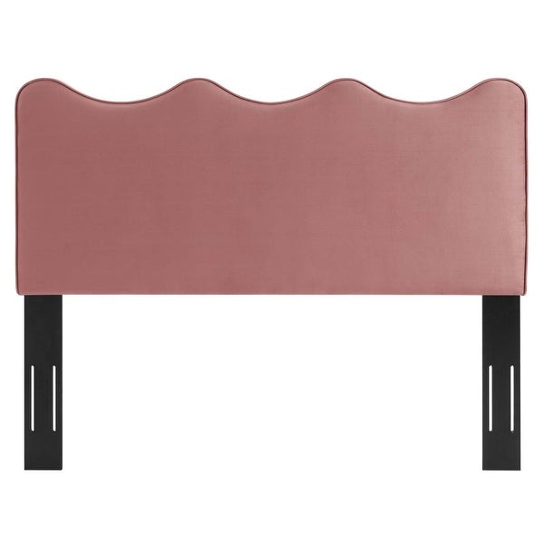 Monrovia Heather Pink Velvet Upholstered Twin Size Headboard - - 34023690