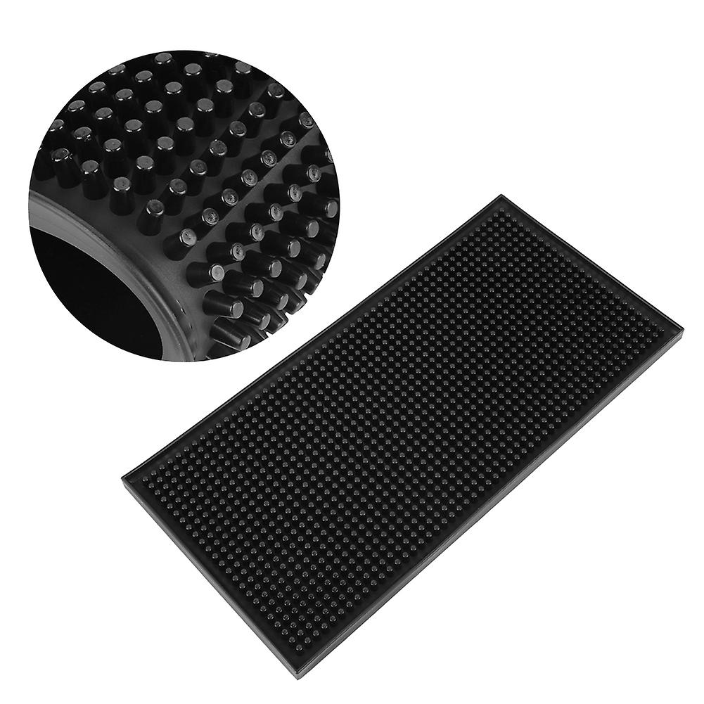 1pc Soft Black Color Pvc Bar Mat Waterproof Coaster Kitchen Tool (#3)